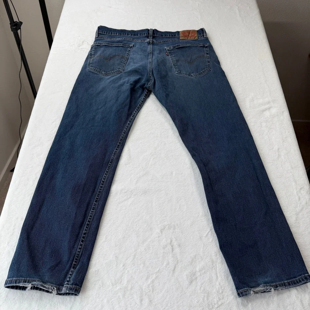 Levi's 514 Straight Fit Jeans Mens W36 L30 Blue Good Condition Denim 00514-0402